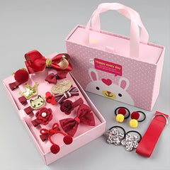 18pcs Girls Bow Hair Card Hair Clip Set Christmas Birthday Gift