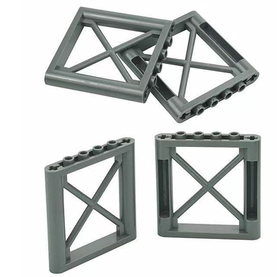 6pcs Building Blocks Support Frame Bricks 1x6 Dots Educational Toys Gray