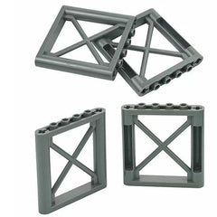 6pcs Building Blocks Support Frame Bricks 1x6 Dots Educational Toys Gray
