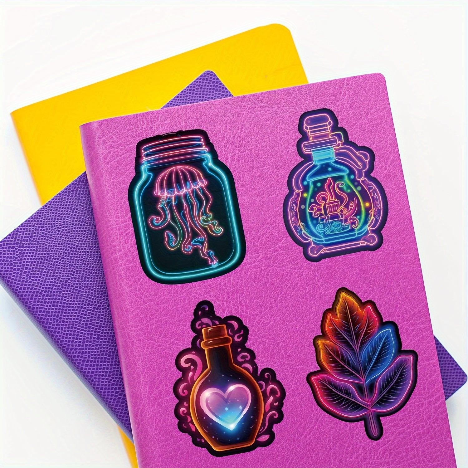 50pcs Neon Lamp Series Graffiti Stickers Waterproof DIY Creative Sticker