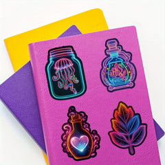 50pcs Neon Lamp Series Graffiti Stickers Waterproof DIY Creative Sticker