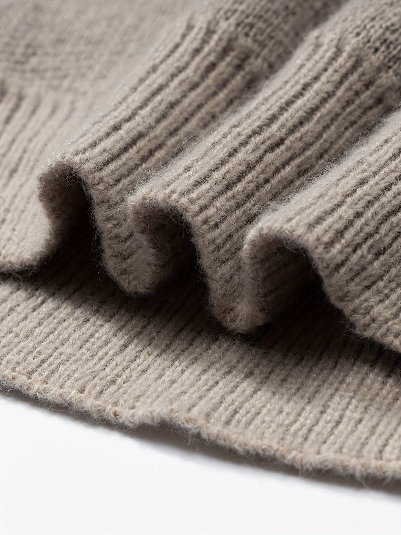Knitted Block Sweater Men's Casual Warm Crew Neck Pullover For Men