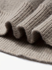 Knitted Block Sweater Men's Casual Warm Crew Neck Pullover For Men