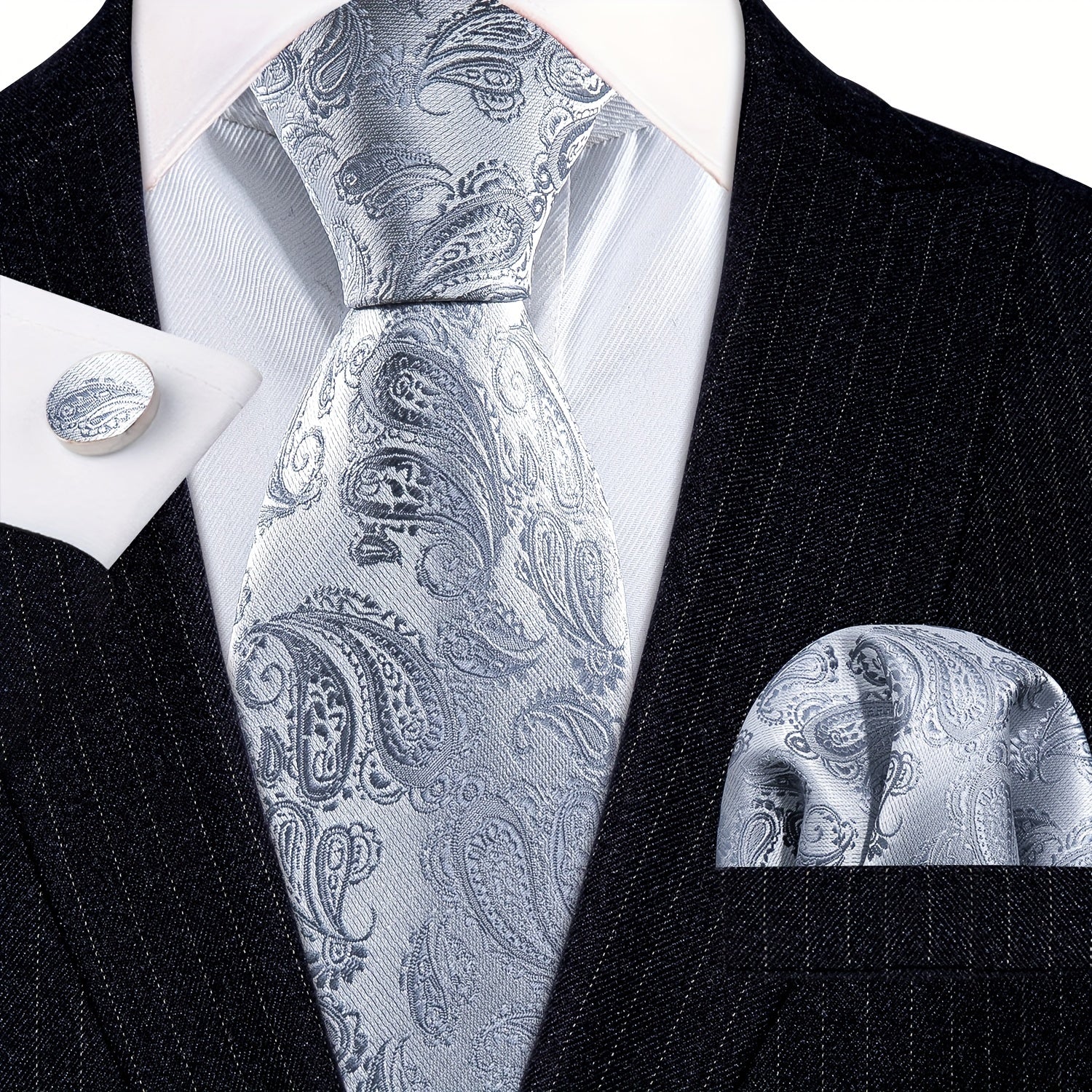 Mens Paisley Necktie Silk Western Dress Tie For Wedding
