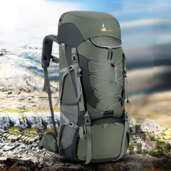 Outdoor Hiking Travel Backpack With Rain Cover Sports Mountaineering Bag