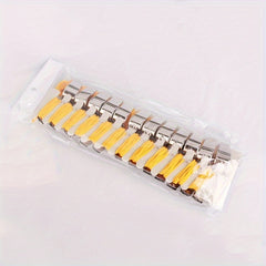 12pcs Metal Whistles With Rope, Survival Outdoor Binding Whistles
