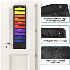 Hanging Wall File Organizer With 10 Pockets - File Folders, Assignments, Papers