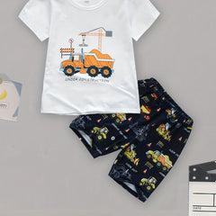 Boys Truck Under Construction T-shirt & Shorts Set