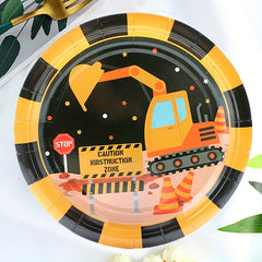 Construction Truck Party Supplies Dump Truck Plate Serves 20 Guests
