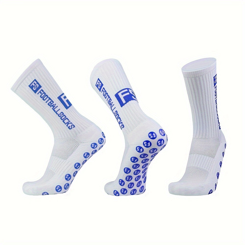 Non slip Football Socks With Grip Pads Breathable Wear resistant Soccer Socks