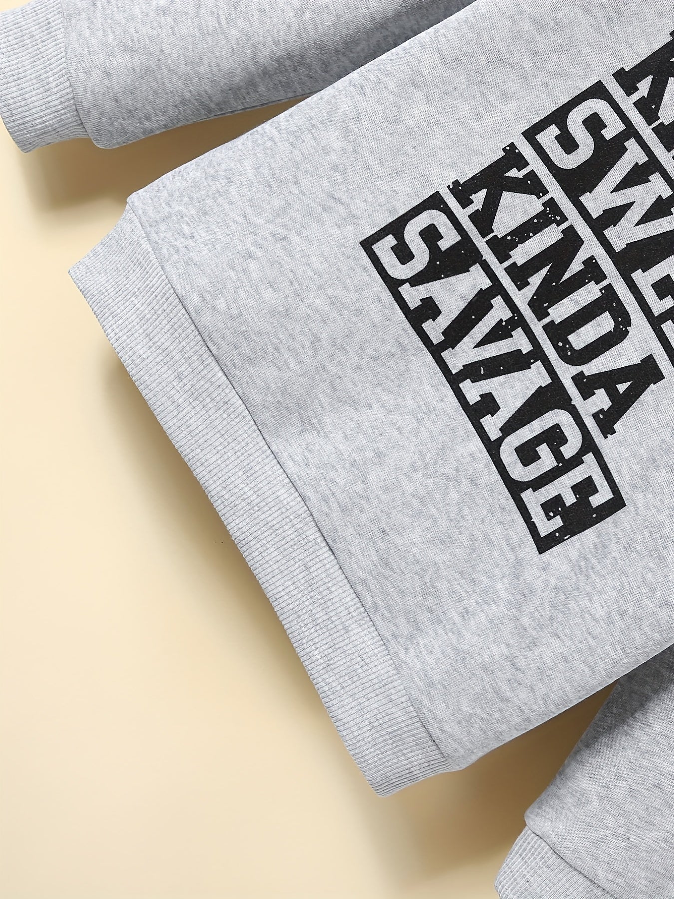 Kid's Thermal Sweatshirt Kinda Sweet Kinda Savage Print Pullover