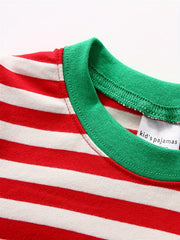 Kids Santa Claus Striped Pajama Set