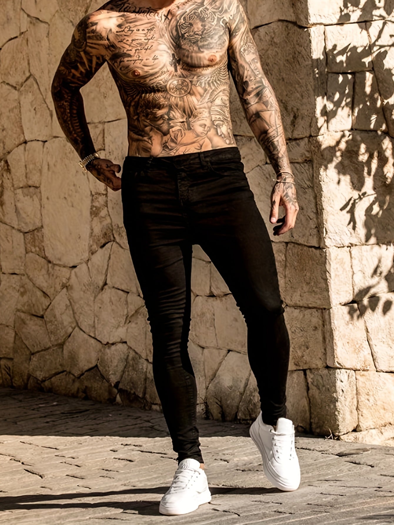 Slim Fit Jeans Men's Casual Street Style Denim Pants