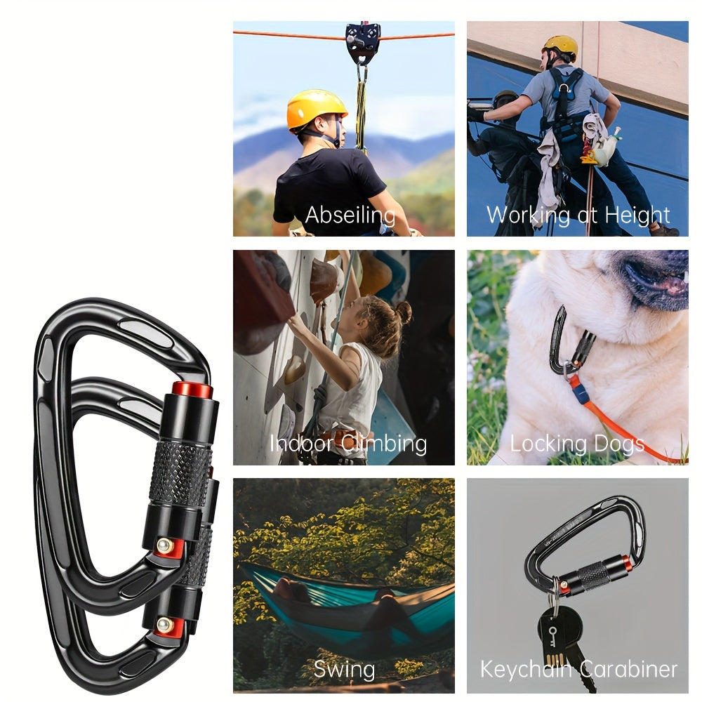 25KN Auto Locking Climbing Carabiner Clip for Rock Climbing