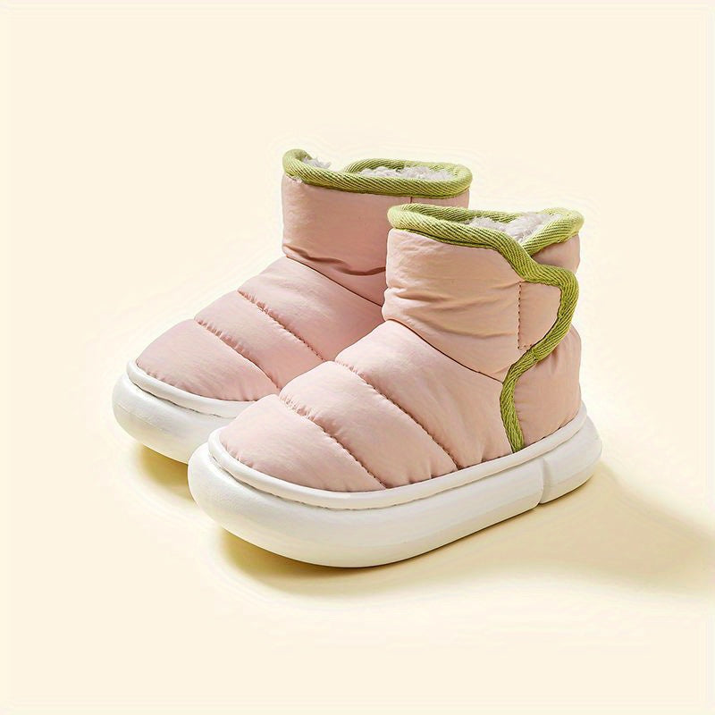 Girls' Plus Fleece House Shoes Non Slip Indoor Winter Shoes