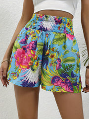 Floral Print Vacation Shorts Women's Clothing