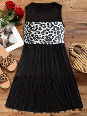 Leopard Print Smock Dress