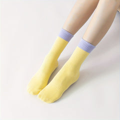 Yoga Socks Non-Slip with Silicone Bottom Breathable Crew Socks