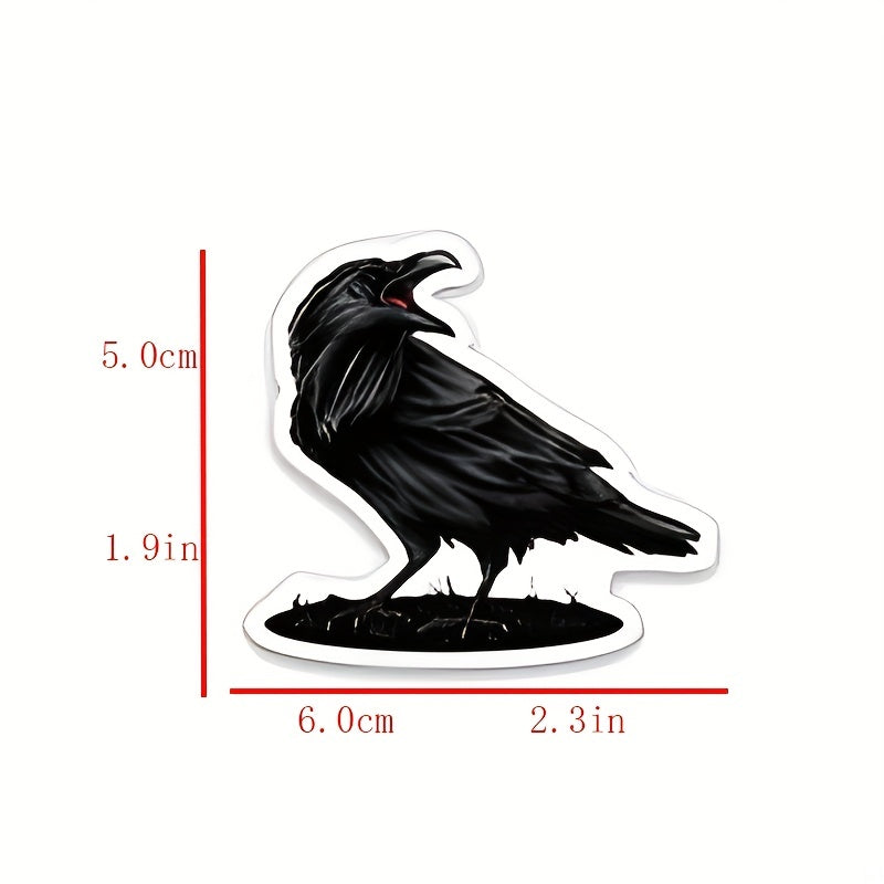 50pcs Crow Waterproof Stickers for Water Cups Notebooks & More