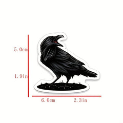 50pcs Crow Waterproof Stickers for Water Cups Notebooks & More