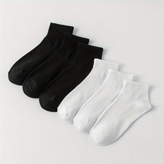 6 Pairs Solid Short Socks Women's Stockings