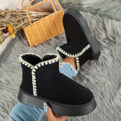 Plush Lined Furry Thermal Thick Sole Heighten Snow Boots