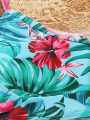 Tropical Plants 3pcs Swimsuit Set Girls Bathing Suit Summer Gift
