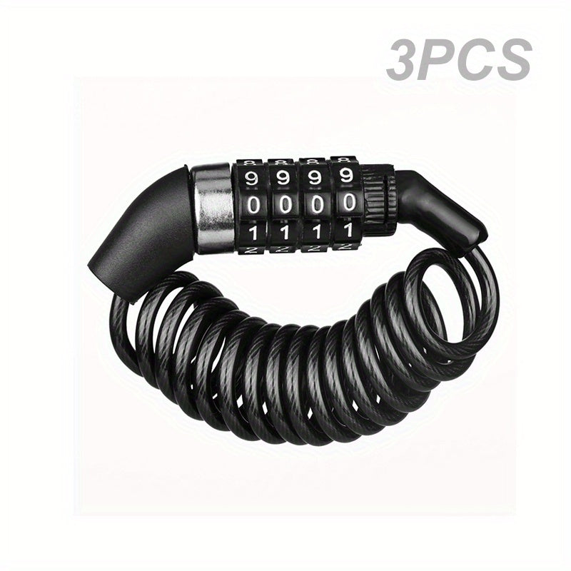 Portable Mini Bike Helmet Lock Extend Up 1.5m