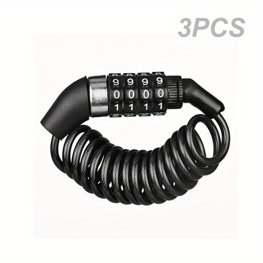 Portable Mini Bike Helmet Lock Extend Up 1.5m