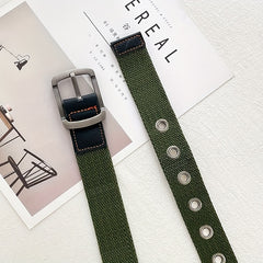 Canvas Belt Woven Pin Buckle Belt Student Jeans Belt For Men