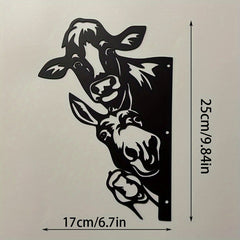 Farm Animal Silhouette Wall Decor for Rustic Outdoor Spaces