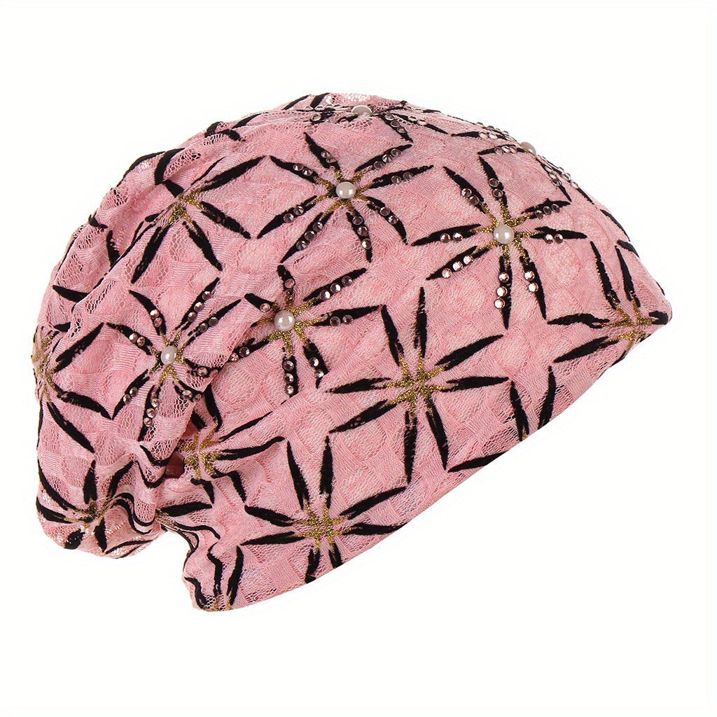 Vintage Flower Print Turban Head Scarf Ramadan Wrap