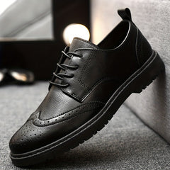 Men's Derby Shoes Brogue Lace-up Front Business Formal