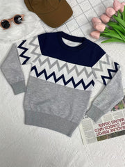 Boys Double Layer Thick Warm Pullover Sweater