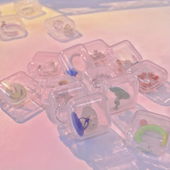 10pcs Transparent Small Storage Box Anti Oxidation Jewelry Case