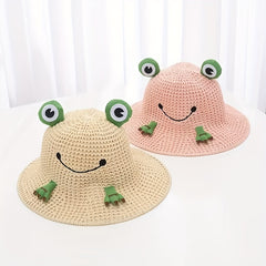 Frog Prince Kids Summer Straw Braided Hat