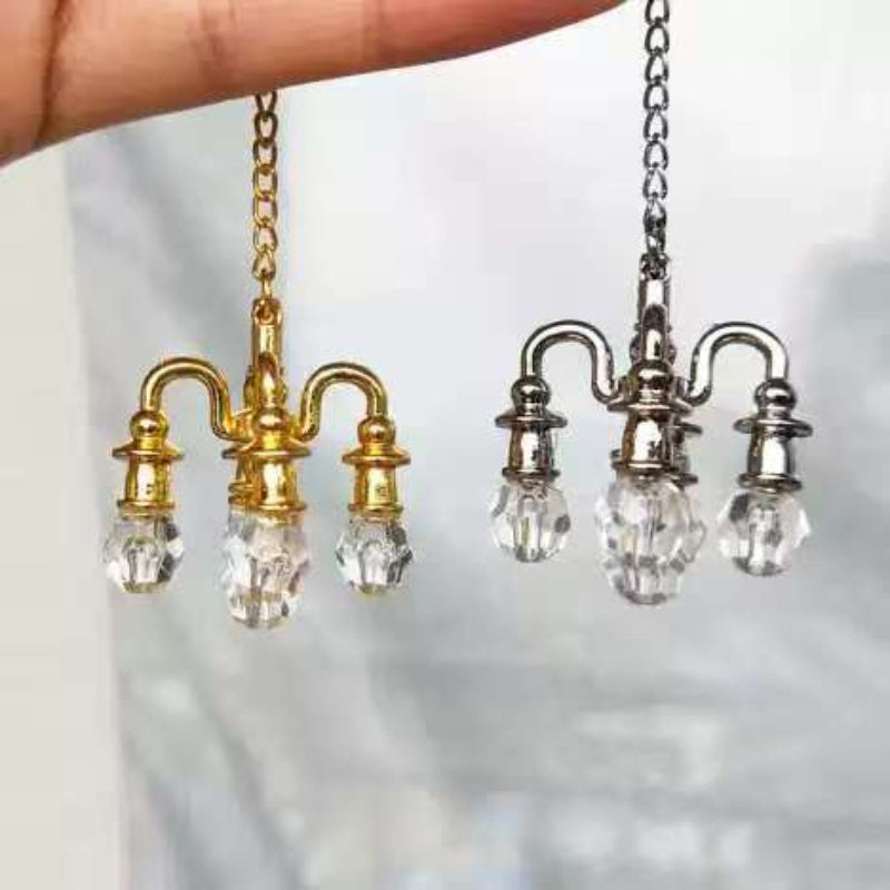 Mini Dollhouse Chandelier Model for DIY Kitchen & Living Room Decor