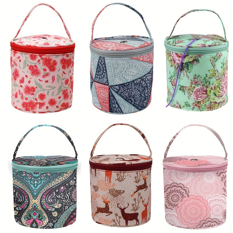 Short Wool Bucket Yarn Storage Bag