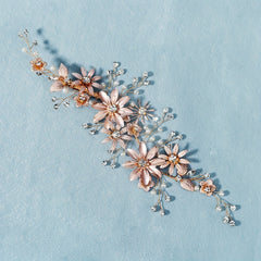 Wedding Head Flower Hair Clip Crystal Wedding Headdress