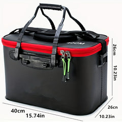 Foldable Fishing Bucket For Bait And Tackle Storage