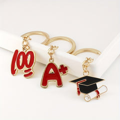 Bachelor Cap Keychain Graduation Gift Earbud Case Accessory