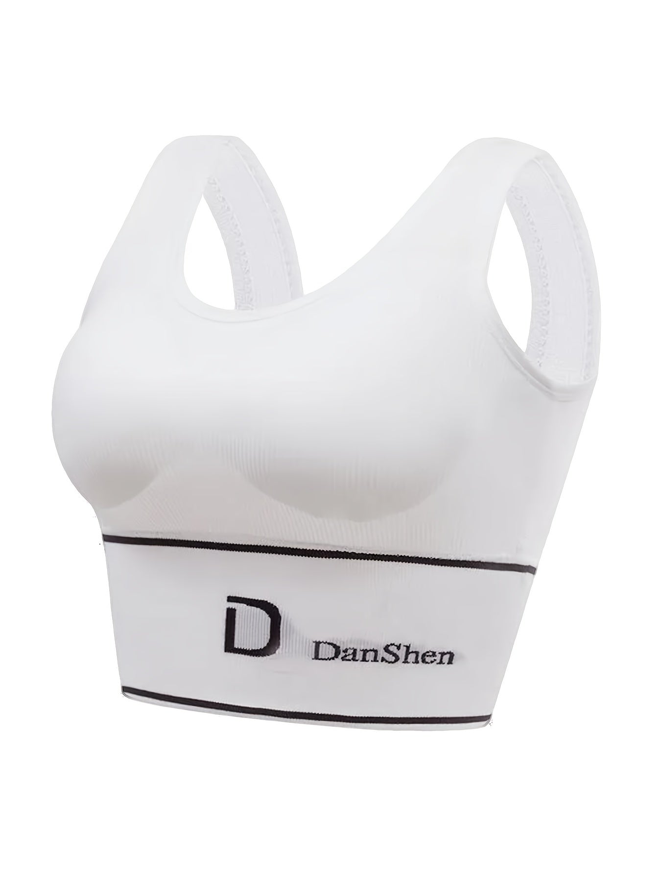4pcs Letter Print Sports Bras Shockproof Push Up Bra Women's Lingerie