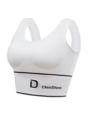 4pcs Letter Print Sports Bras Shockproof Push Up Bra Women's Lingerie