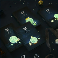 96 Sheets Moon Night Diary Book A5 Journal Nightlight DIY Notebook