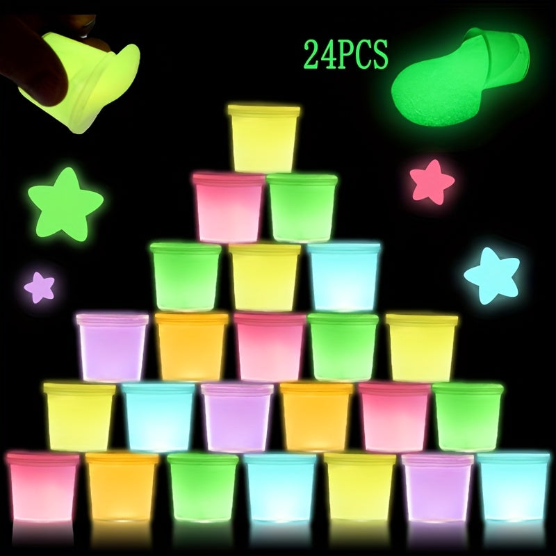 Glow in the Dark Slime Clay Dough Birthday Party Favors