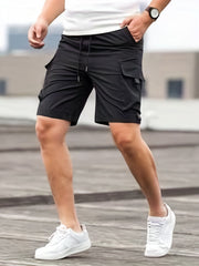 Outdoor Men's Cargo Shorts With Stretch Fabric & Pockets