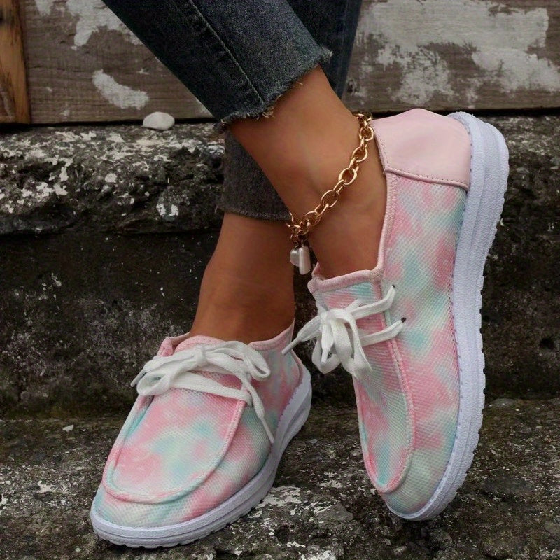 Women's Lightweight Mesh Sneakers Casual Lace Up Outdoor Shoes