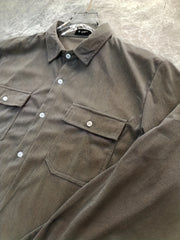 Men's Casual Button Up Long Sleeve Shirt with Flap Pocket
