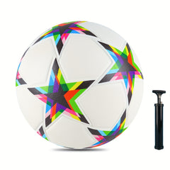 Size 4 Soccer Ball Needles Air Pump Indoor Outdoor Game