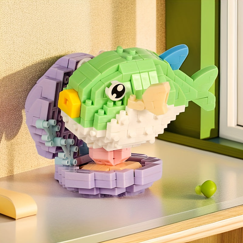 Ocean Fish Building Blocks DIY Educational Toy for Valentine's Day